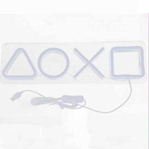 Enseigne au néon avec icône de jeu, décoration murale LED alimentée par USB, veilleuse gaming pour salle de jeux et décoration d’intérieur